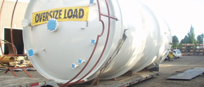 Large pressure vessel on the Harris Thermal shop floor