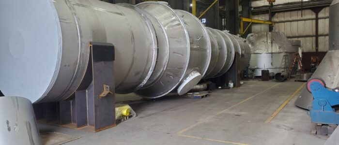Large knocked down evaporator
